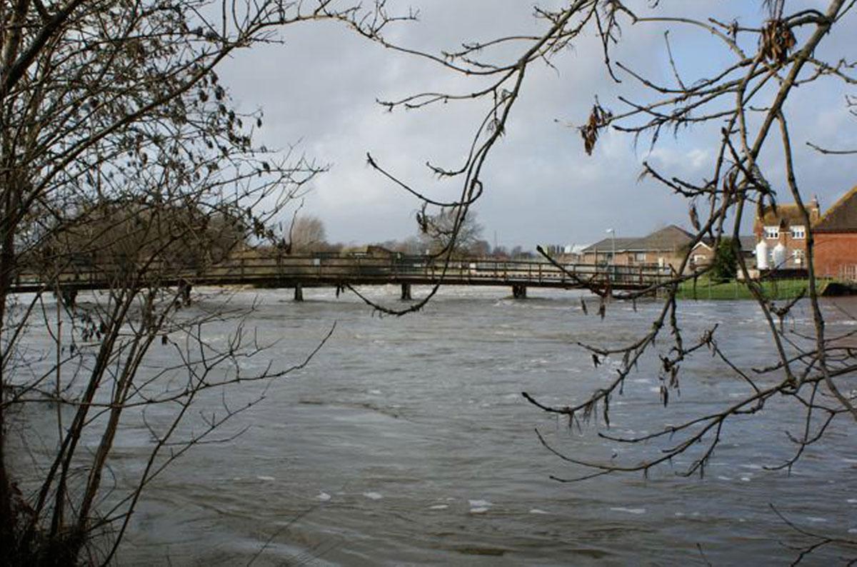 Daily Echo photographers and readers braved the stormy weather to capture these moments across Dorset. Where is the weir at Longham?  Picture sent in by  Ken Orman