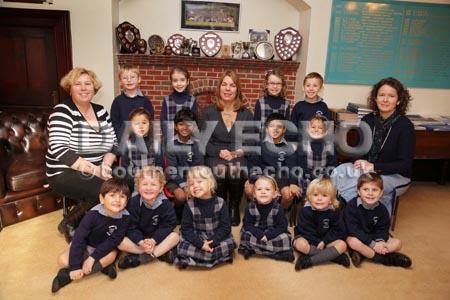 Reception children at  Dumpton School  with Teacher   Sharon Morton, centre, and TA's Clare Goulding, left, and Sarah Prockter