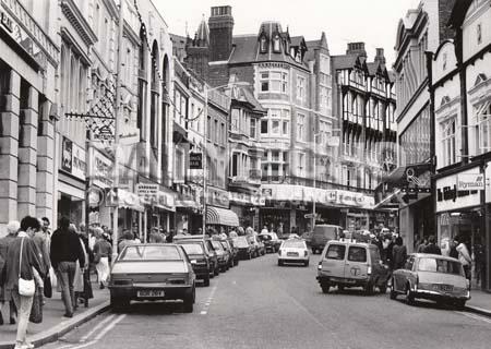 Old Christchurch Road, Bournemouth in 1986.