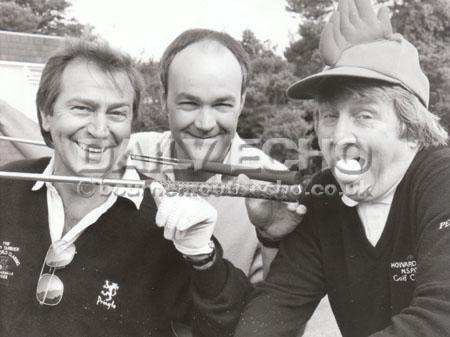 In September 1988 entertainers Des O'Connor,left, and Norman Collier, right, were part of a celebrity team playing in charity golf tournament on Queen's Park Golf Course in aid of cystic fibrosis. With them is Martyn Hudson of Bournemouth Law Golfing Soci