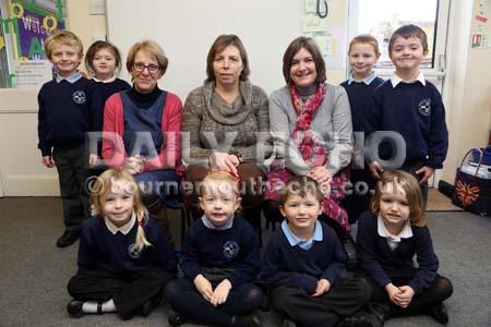 Okeford Fitzpaine Primary School. Teacher Nicky Donaldson, TA Tracey Pike, Teacher Michelle Cook-Paine. 