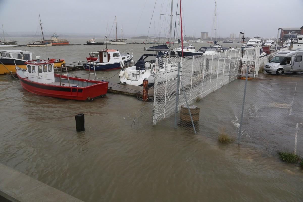 Flooding at Poole Quay