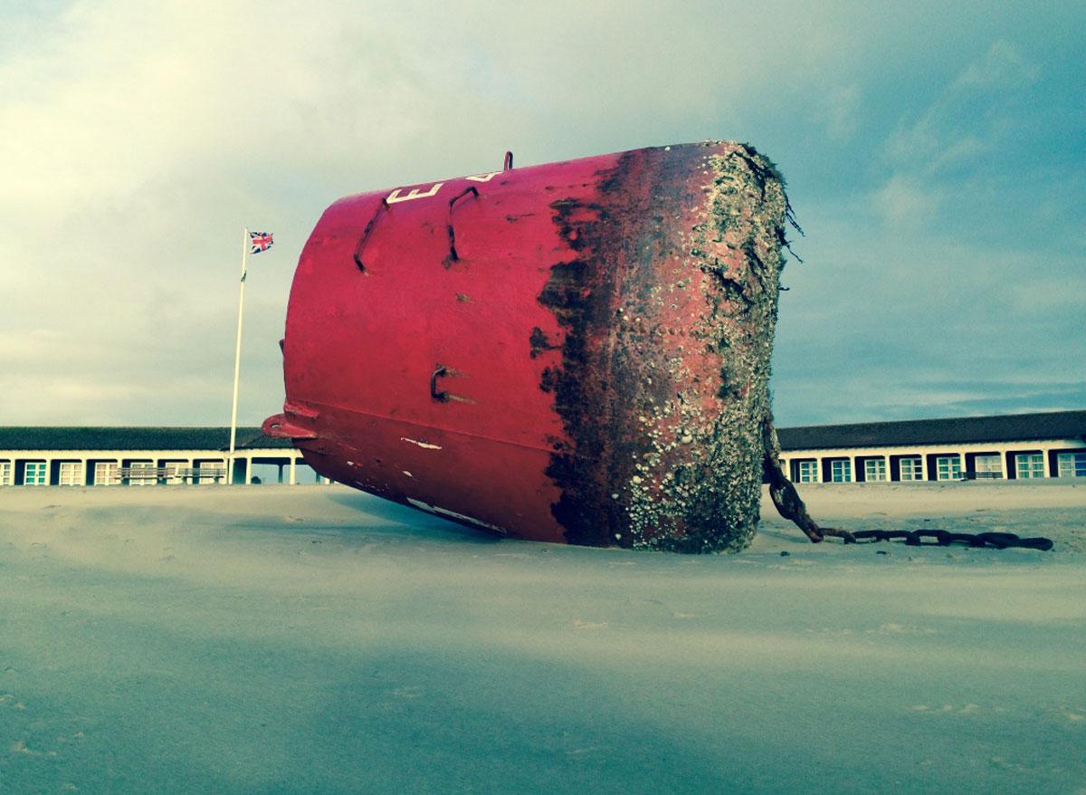 A giant buoy washed up at Sandbanks by Chris Parkinson 