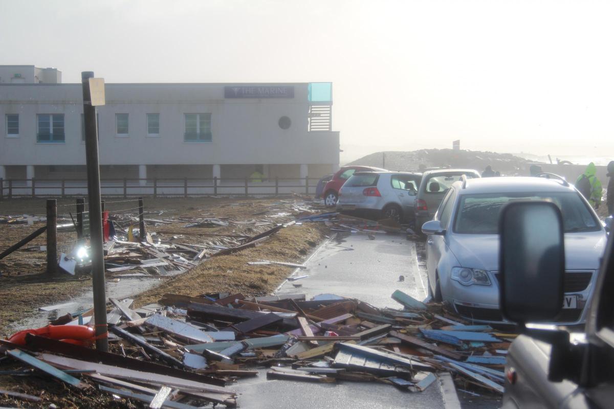 Daily Echo reader photos of the storm and damage left behind after severe weather swept through Dorset on February 14 and February 15. Picture by Lucy Lovett of Milford