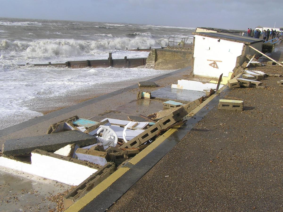 Daily Echo reader photos of the storm and damage left behind after severe weather swept through Dorset on February 14 and February 15. Picture by Peter Scott of Milford on Sea