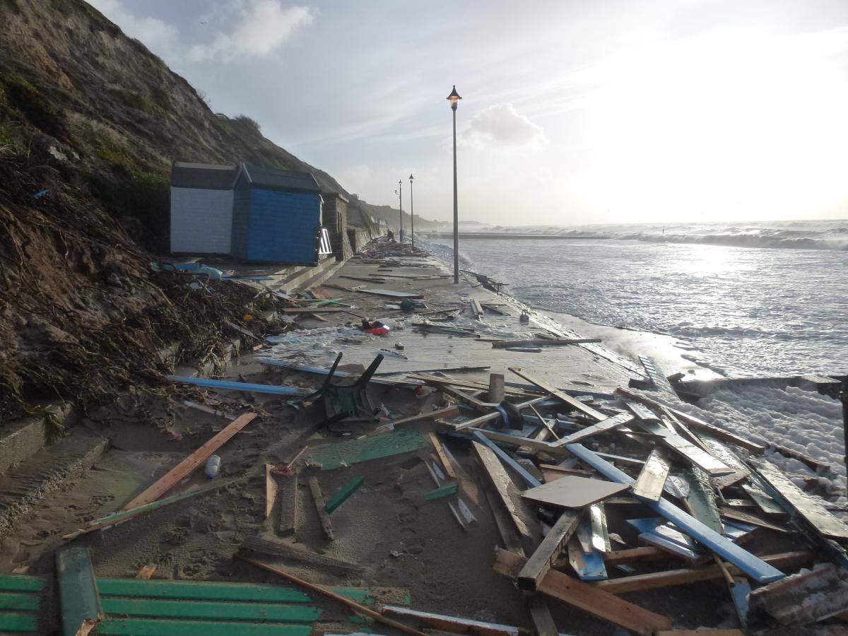 Daily Echo reader photos of the storm and damage left behind after severe weather swept through Dorset on February 14 and February 15. Picture taken by Kevin Scragg of Southbourne