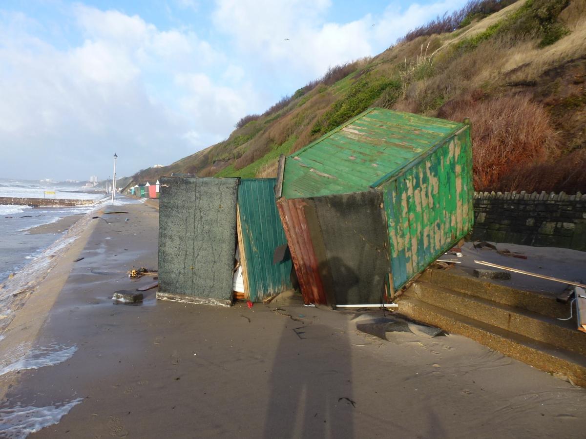 Daily Echo reader photos of the storm and damage left behind after severe weather swept through Dorset on February 14 and February 15. Picture taken by Kevin Scragg of Southbourne