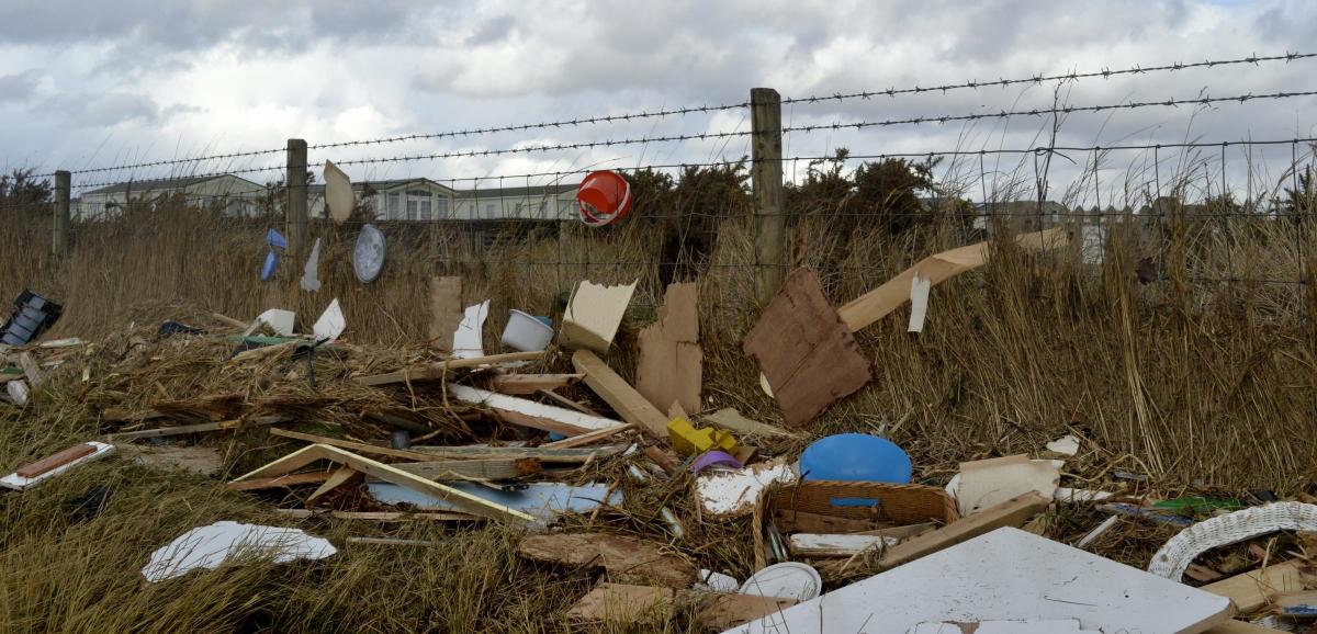 Daily Echo reader photos of the storm and damage left behind after severe weather swept through Dorset on February 14 and February 15. Picture by Gina Butler at Milford on Sea