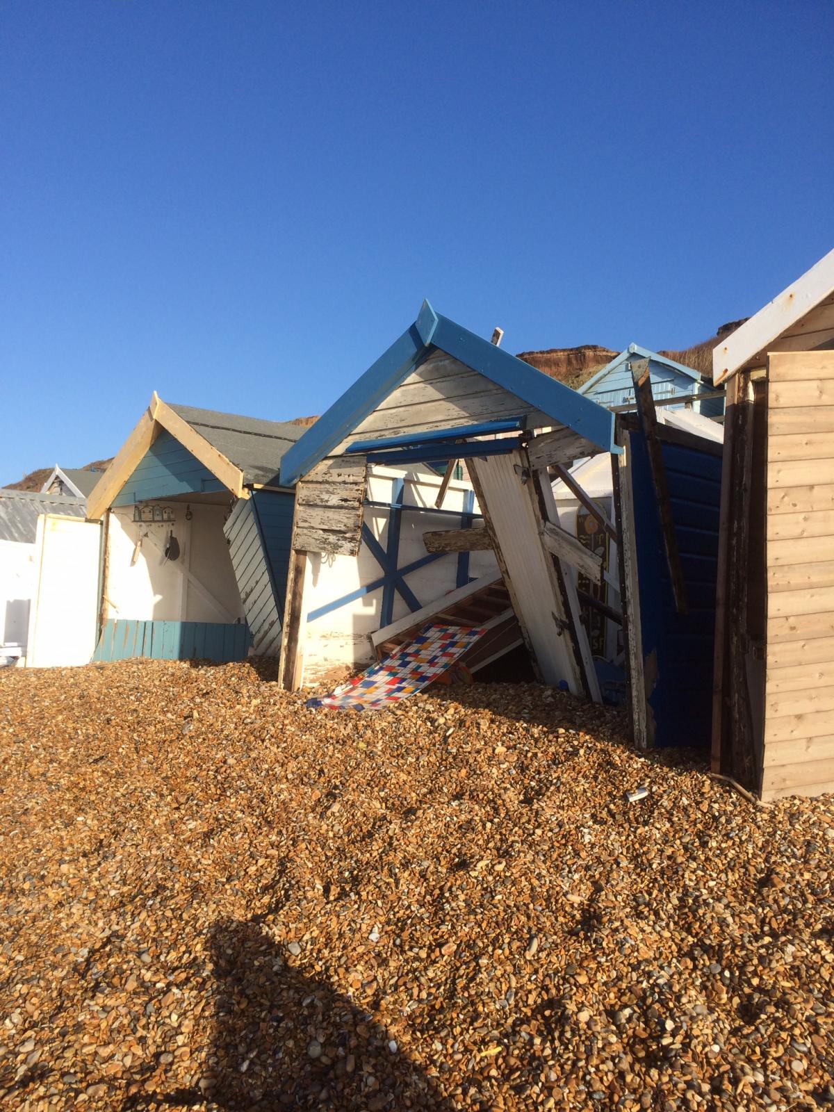 Daily Echo reader photos of the storm and damage left behind after severe weather swept through Dorset on February 14 and February 15. Picture sent by Simon Hill from Milford