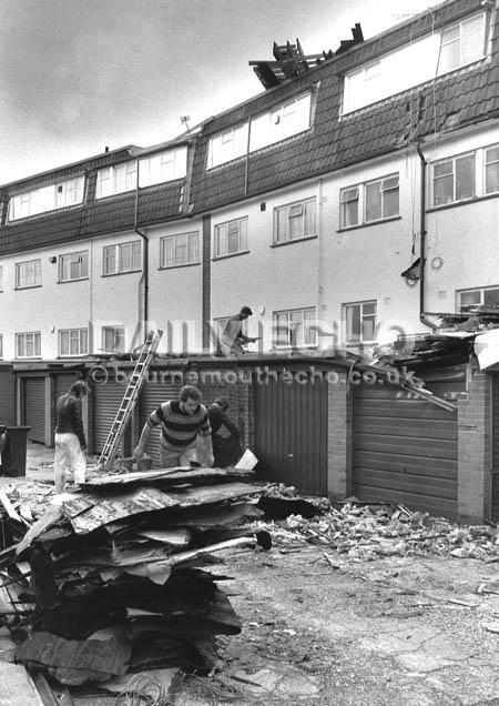 Belle Vue Mansions after the 1987 storms.