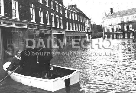 Blandford is flooded after the storm of 1979.