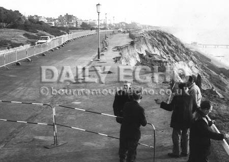 In 1965 the road on top of the East Cliff had to be cordoned off as the land had eroded after storms.