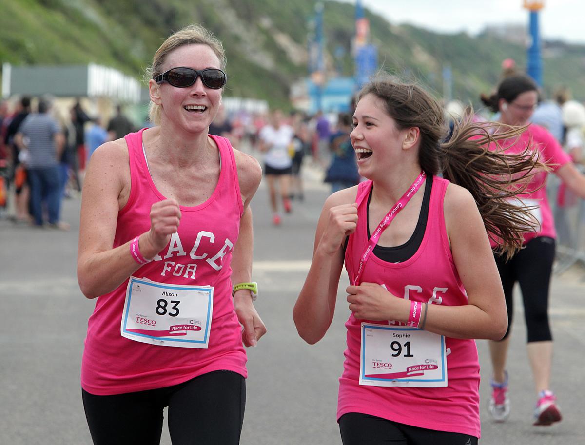 Hundreds of runners turned out for the Bournemouth 5k Race for Life on Sunday