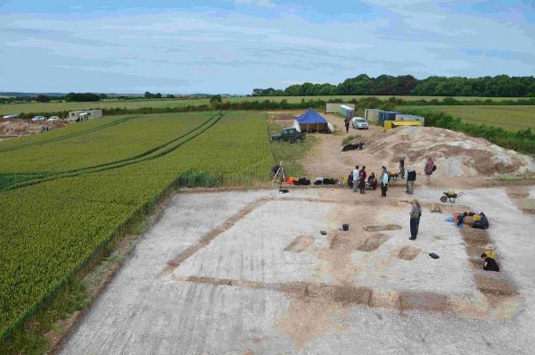 Bournemouth Echo: REMAINS: The dig site at Winterborne Kingston