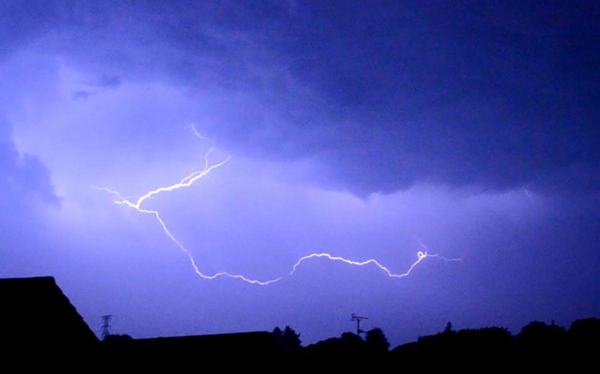 Lightning over Branksome. Photo by Dane Gardner