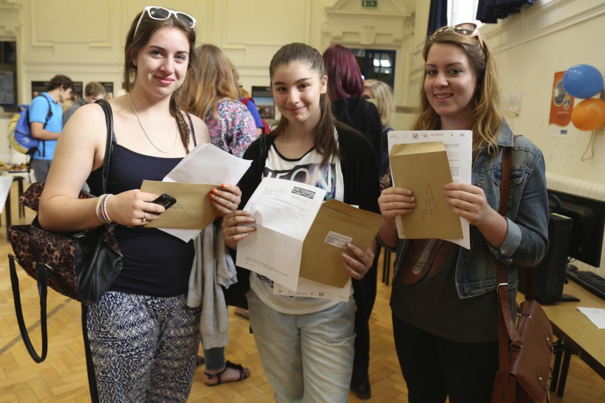 A Level results day 2014 at Bournemouth and Poole College