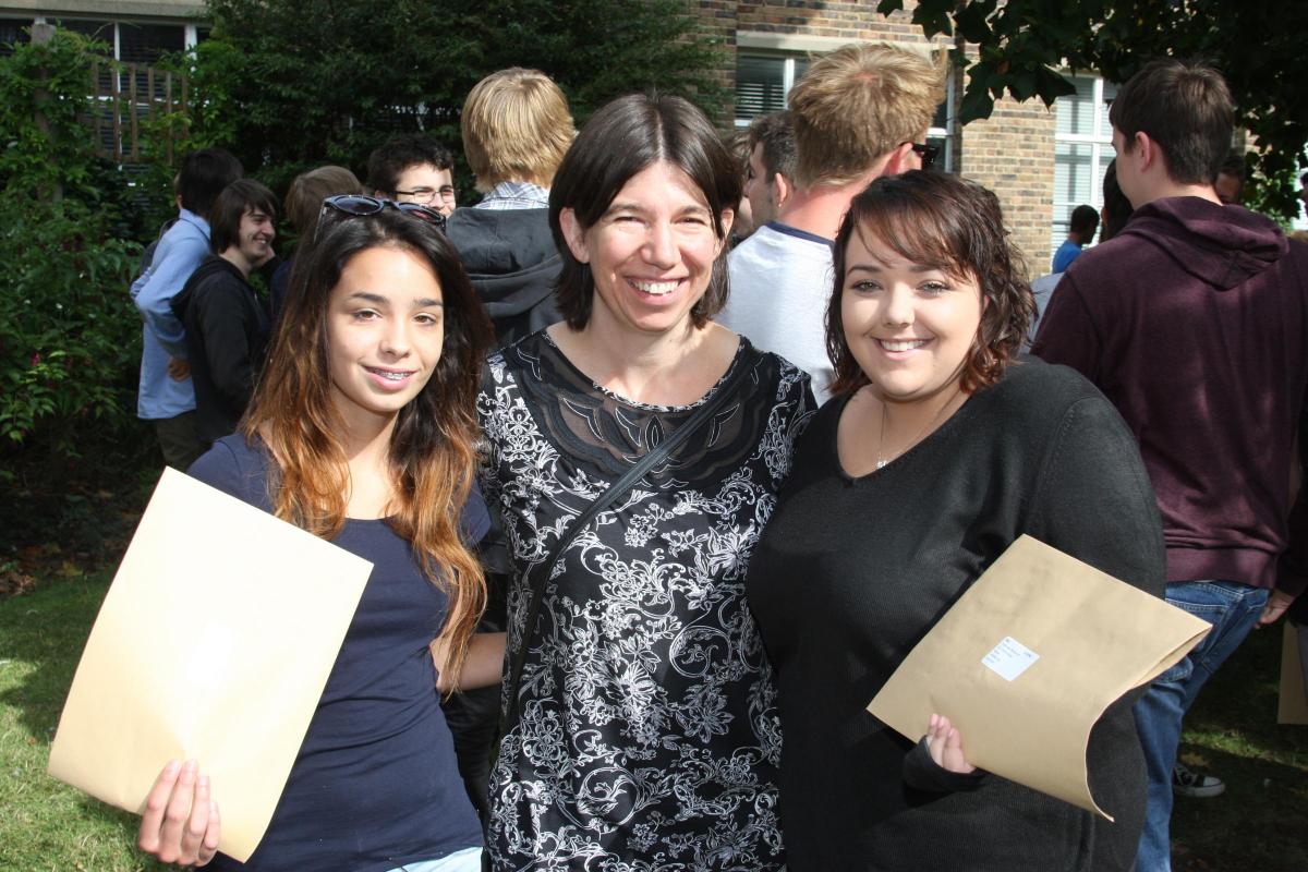 A Level results day 2014 at Highcliffe School