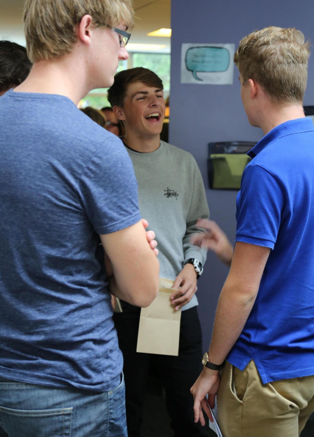 A Level results day 2014 at Poole High School