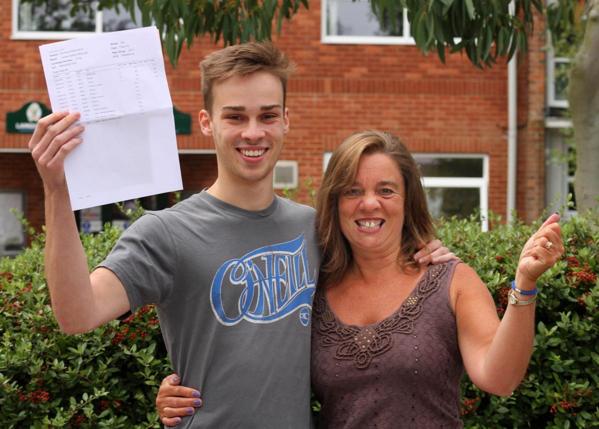 A Level results day 2014 at Ringwood School