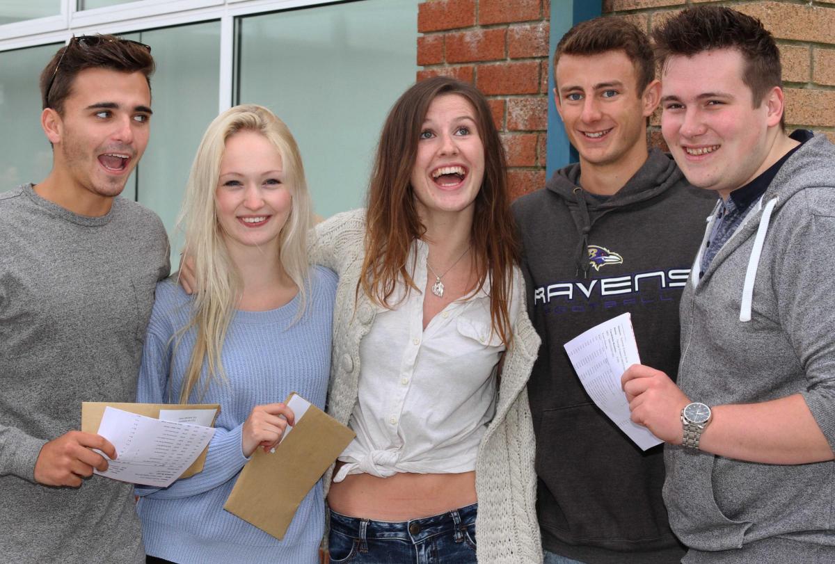 A Level results day 2014 at Ringwood School