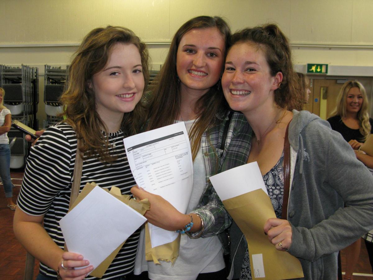 A Level results day 2014 at Twynham school