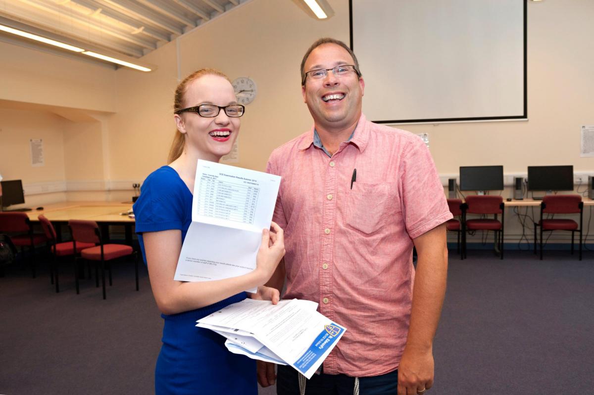A Level results day 2014 at St Edward's School 