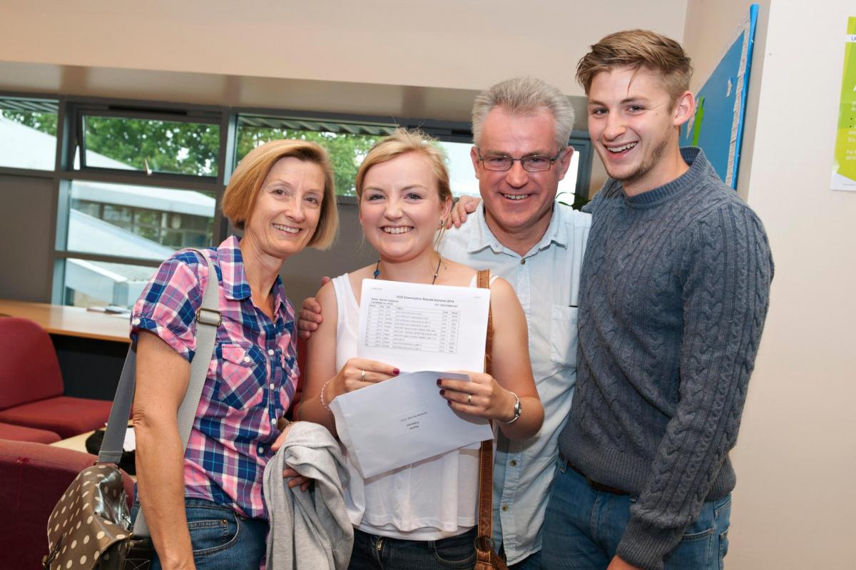 A Level results day 2014 at St Edward's School 