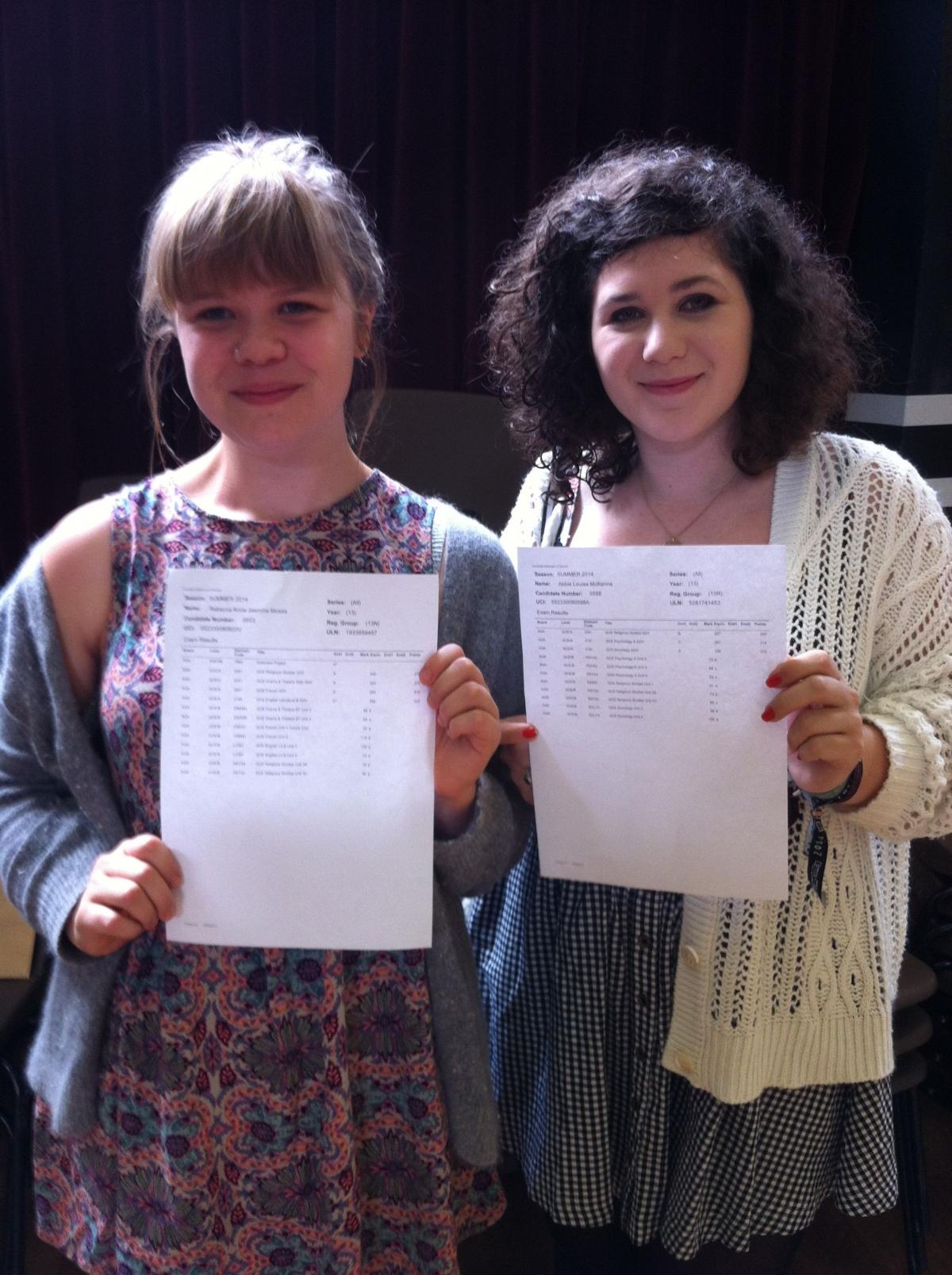 A Level results day 2014 at Parkstone Grammar