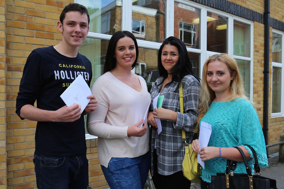 A Level results day 2014 at St Peter's School