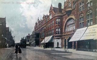 Old postcard of Christchurch Road, Boscombe.