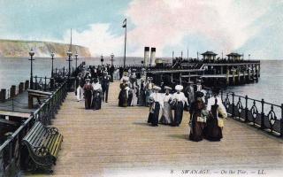 Swanage Pier from old postcards.