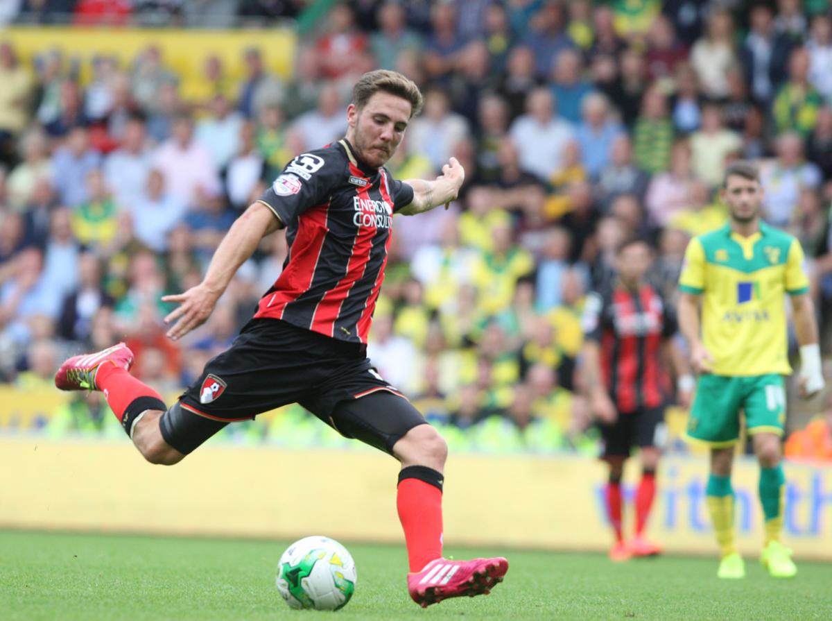 Pictures of AFC Bournemouth at Norwich City on Saturday August 30, 2014. Pictures by Michael Cunningham. 