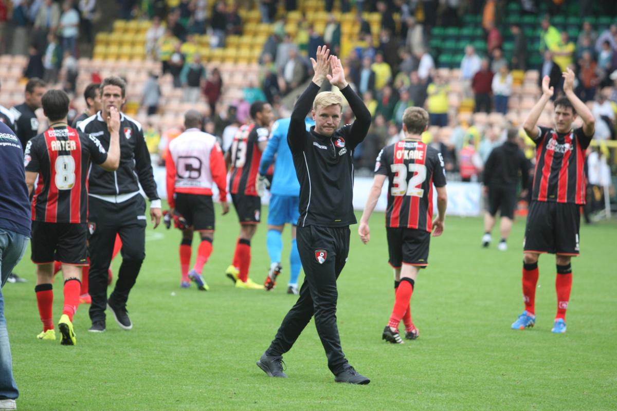 Pictures of AFC Bournemouth at Norwich City on Saturday August 30, 2014. Pictures by Michael Cunningham. 