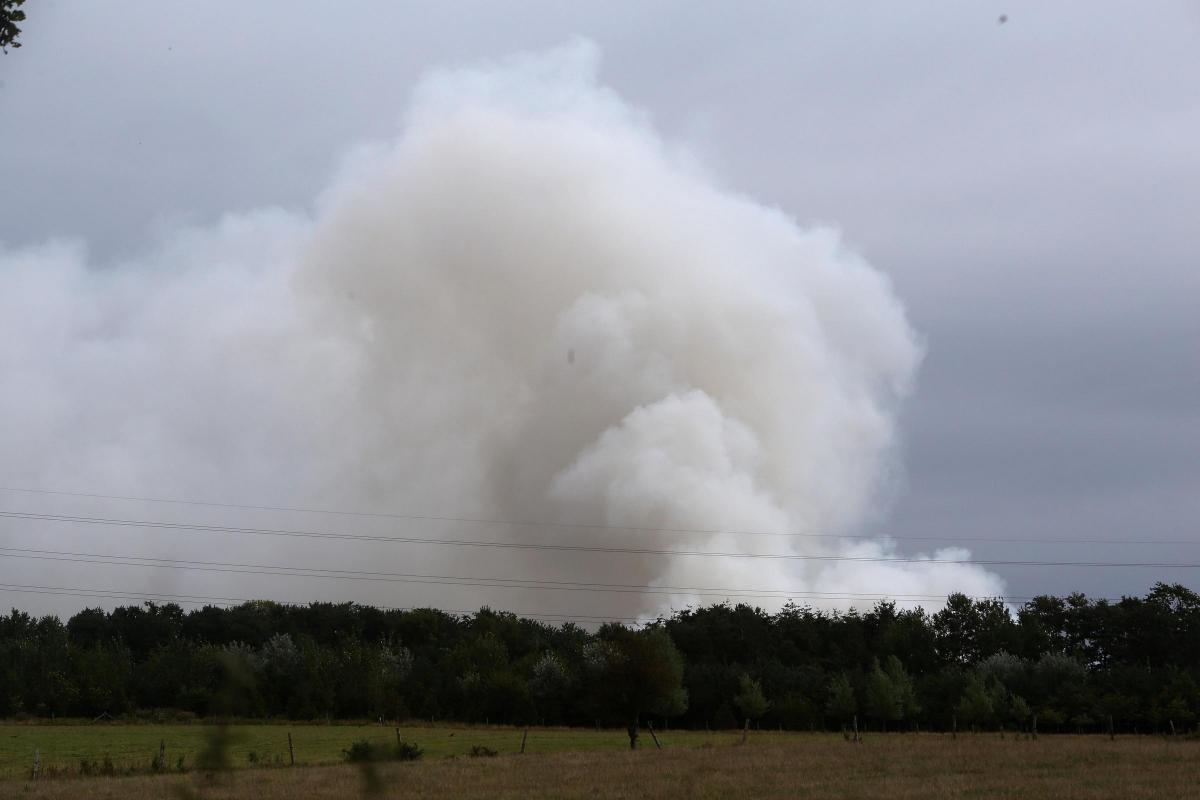 Pictures of the fire at Trigon Landfill site in Wareham. Photo by Jon Beal. 