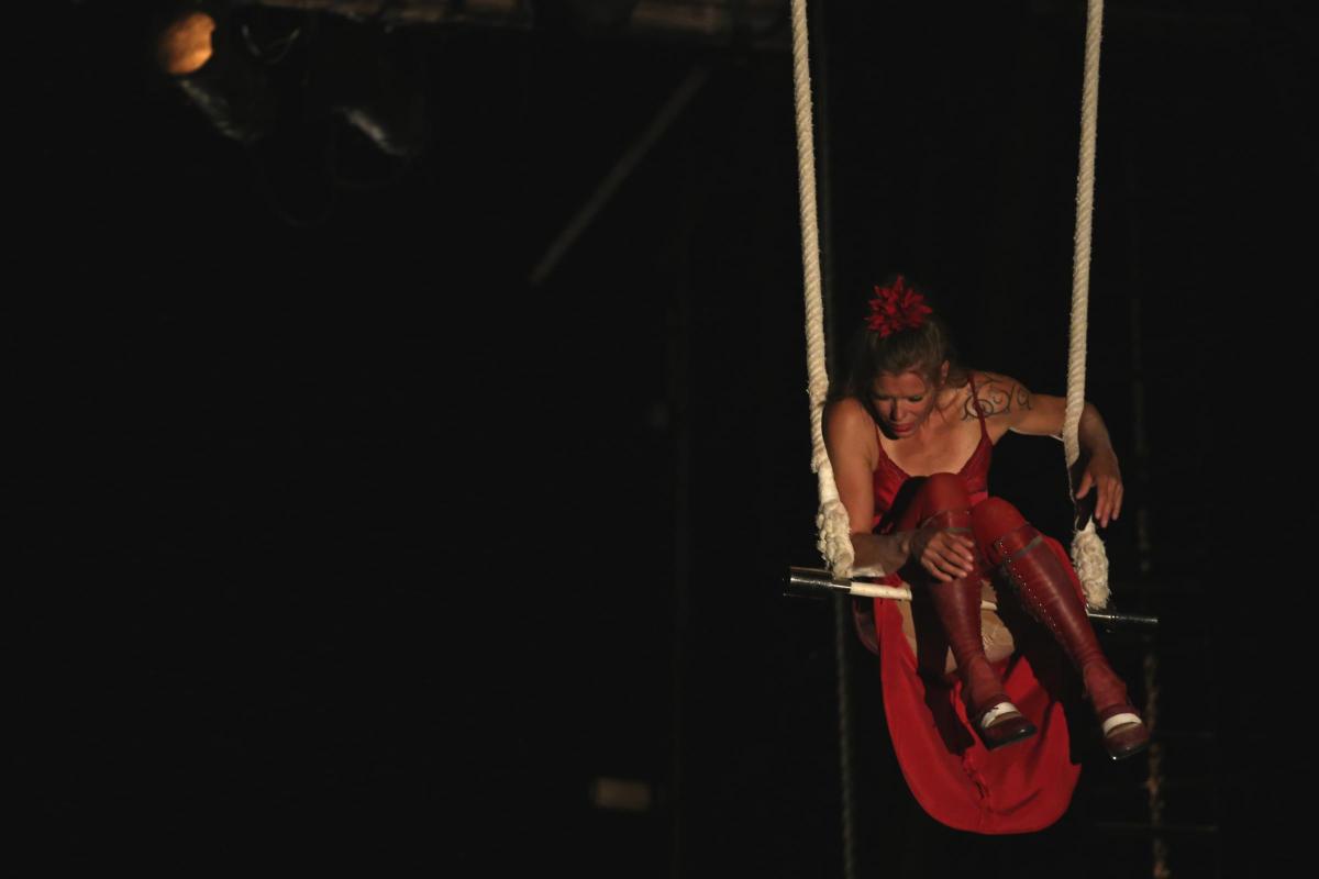 CirkVOST performing in Poole Park as part of the Inside Out Festival on September 12, 2014. Photo by Sam Sheldon.