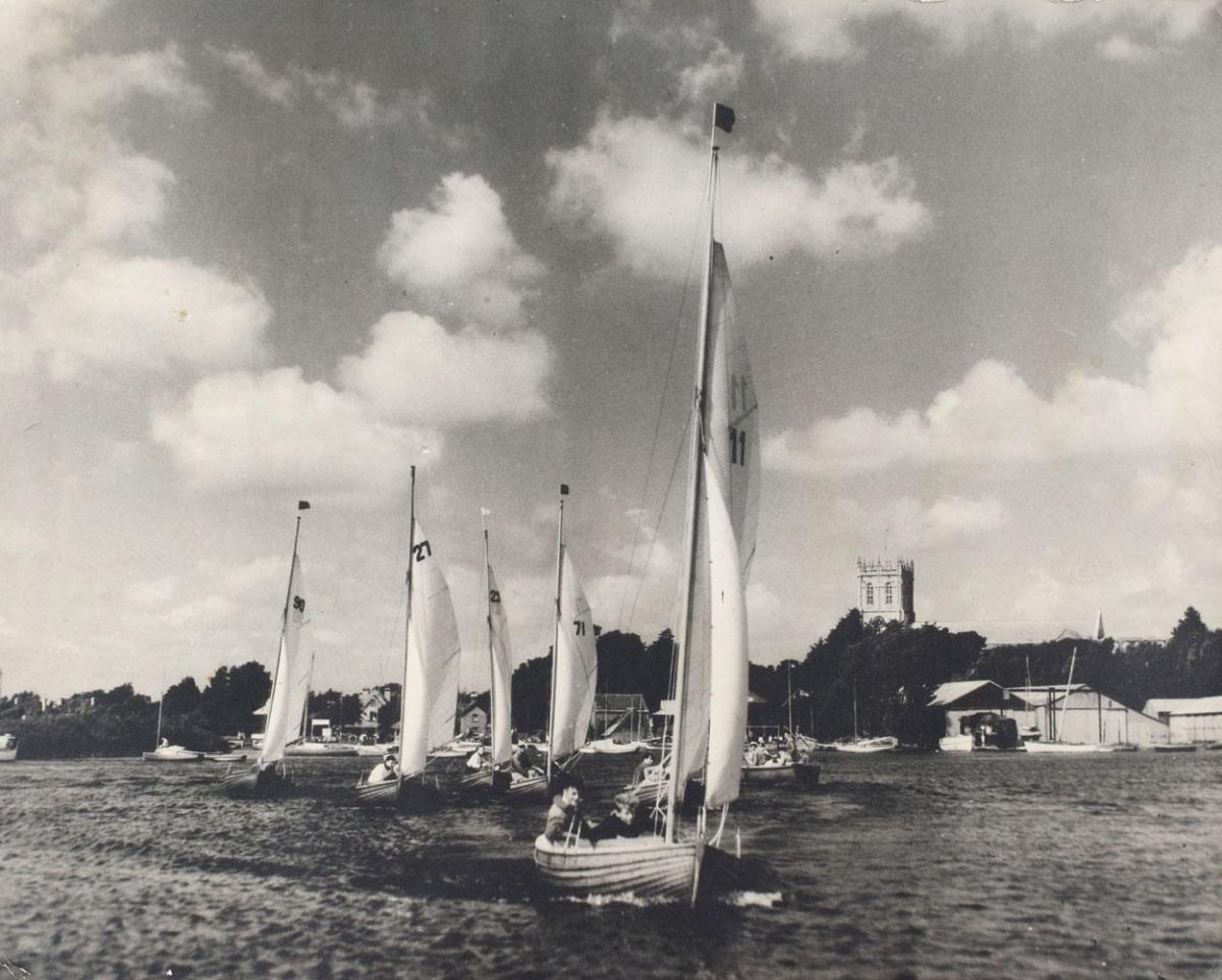 Christchurch Quay yachts taken in the 1940's. Submitted by Norman Wilkins