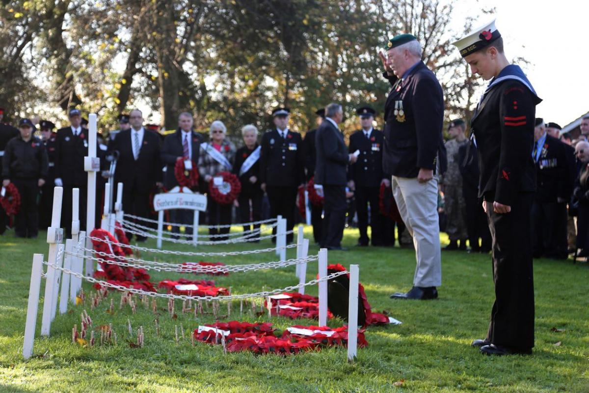 Pictures from Christchurch's Remembrance Sunday service by Sam Sheldon. 