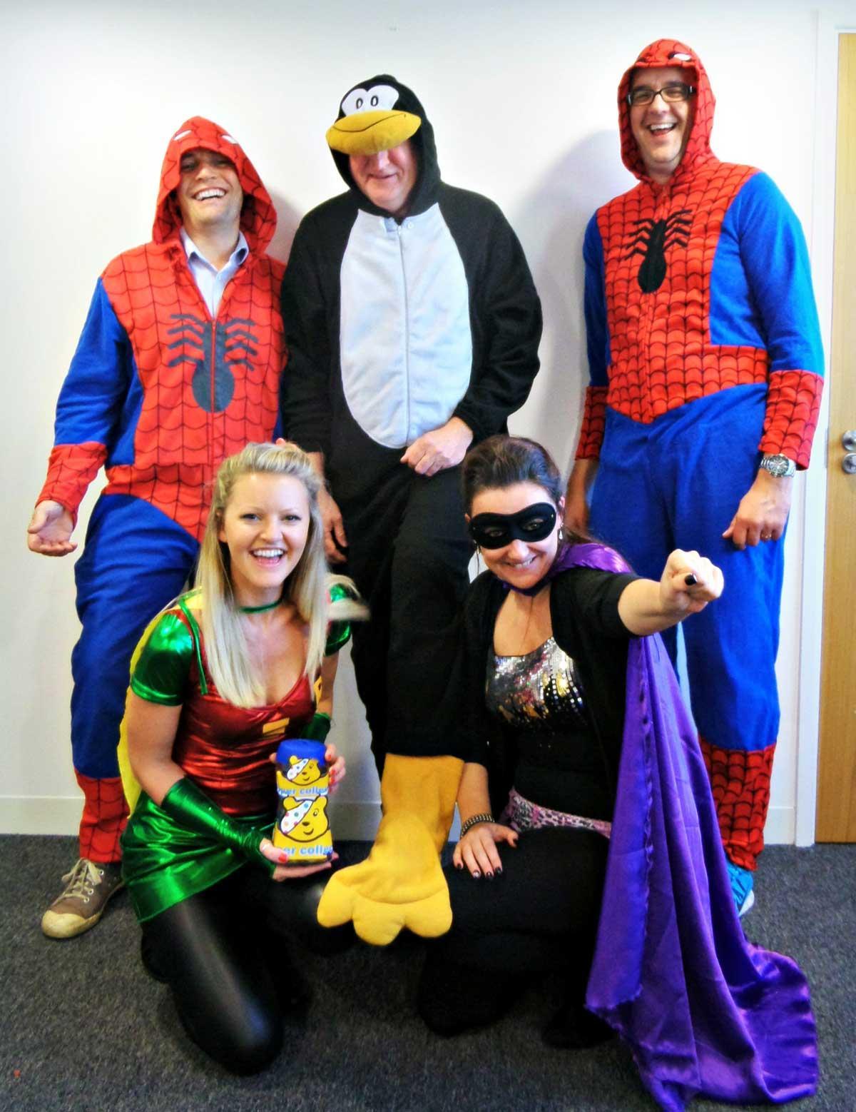 Staff at Bourne Steel in Poole have raised over £300 for Children in Need through a pizza and cake sale, fancy dress and copper collection.