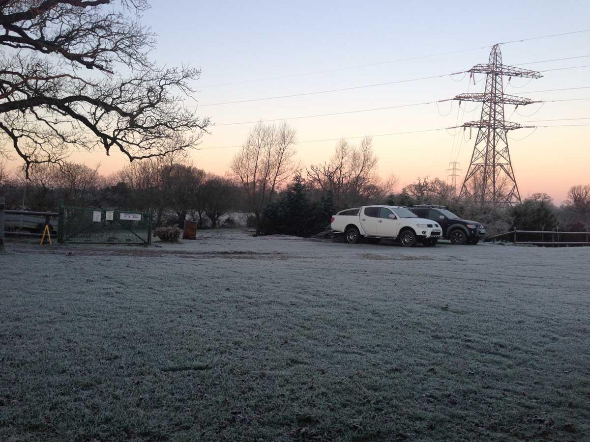 Frost at Parley Glade caravan park by Steph White