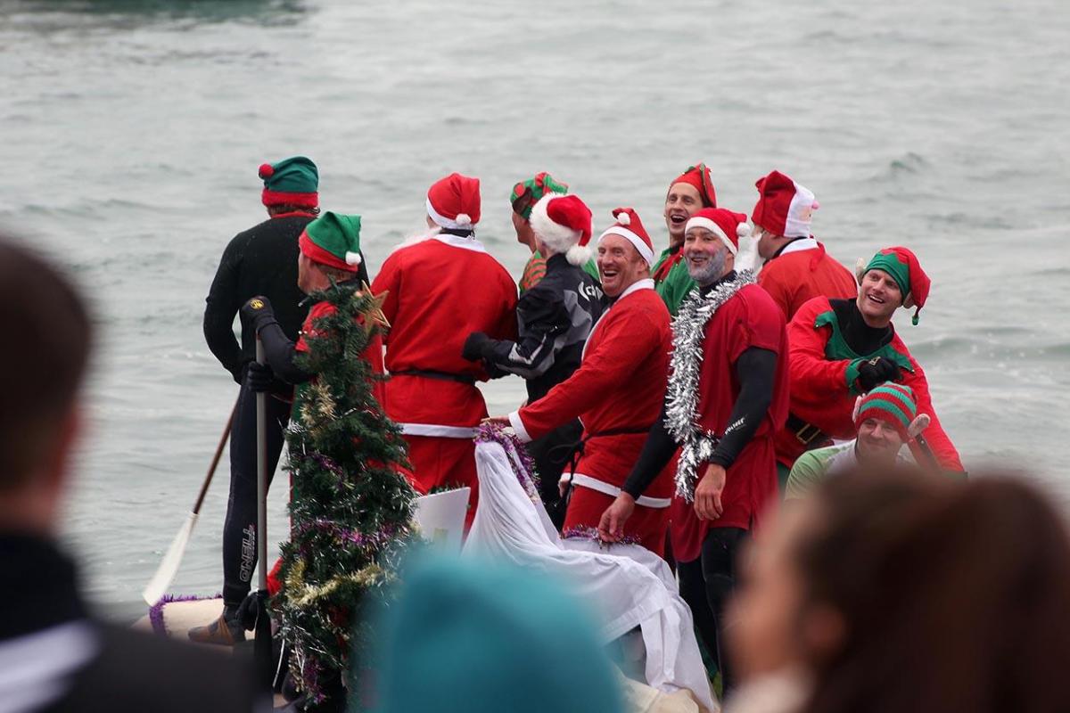 All our pictures of the annual Bath Tub Race on New Year's Day at Poole Quay 