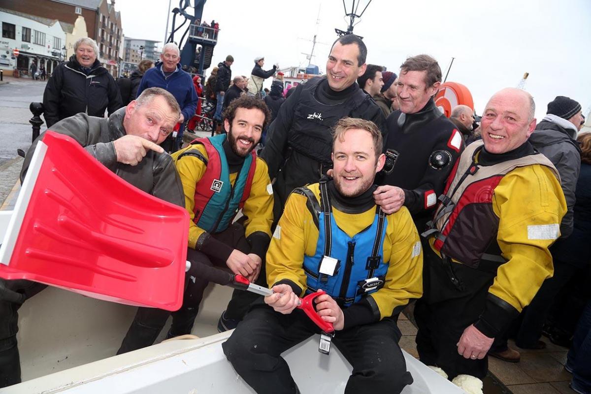 All our pictures of the annual Bath Tub Race on New Year's Day at Poole Quay 