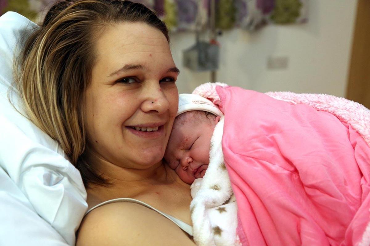 Pictures of babies born into the world on New Year's Day 2015