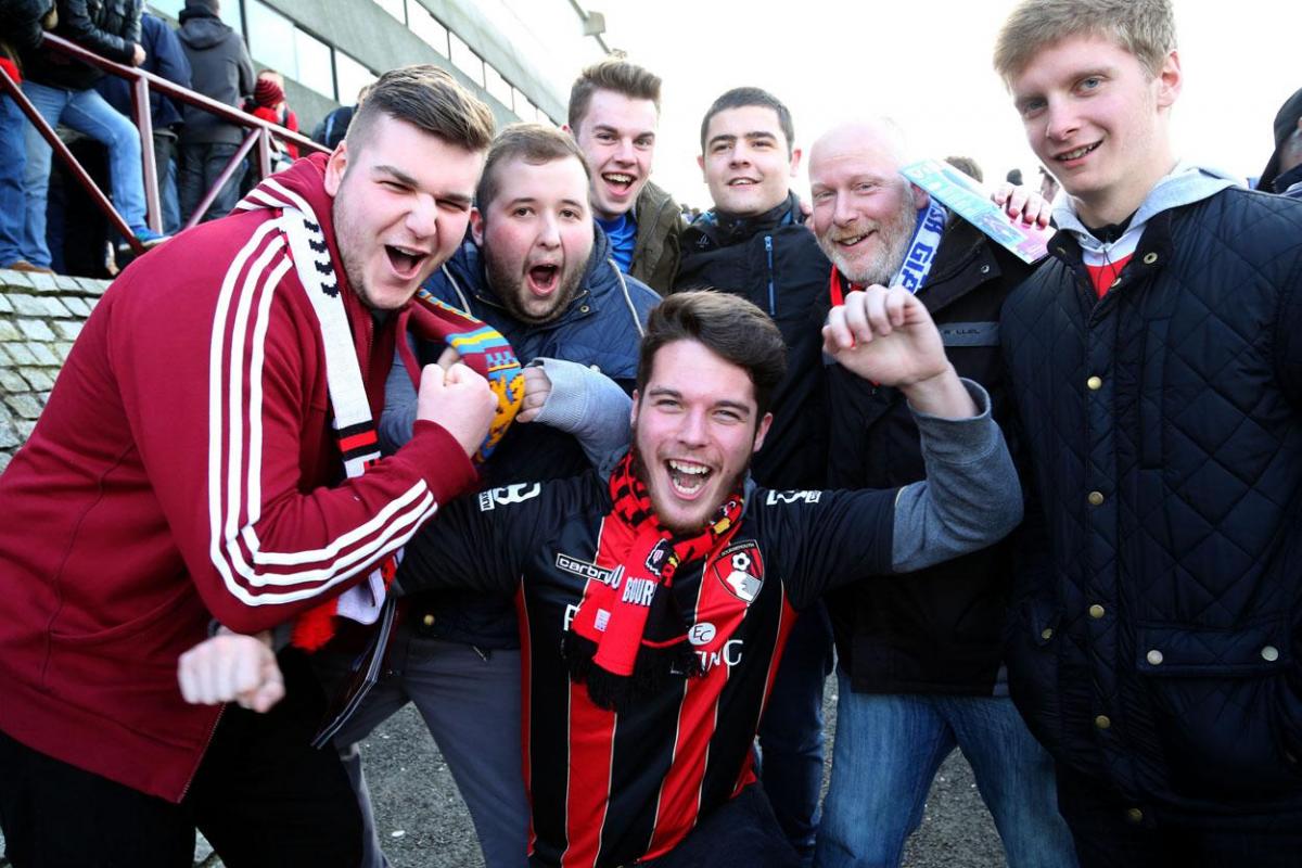 AFC Bournemouth's FA Cup tie at Aston Villa on Sunday, January 25, 2015. Pictures by Corin Messer. 