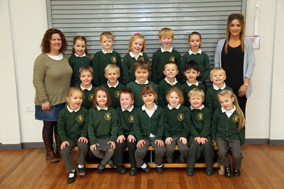 Reception Class at St Marks Primary school with teacher Lisa Cooper, left and TA Sophie Williams.