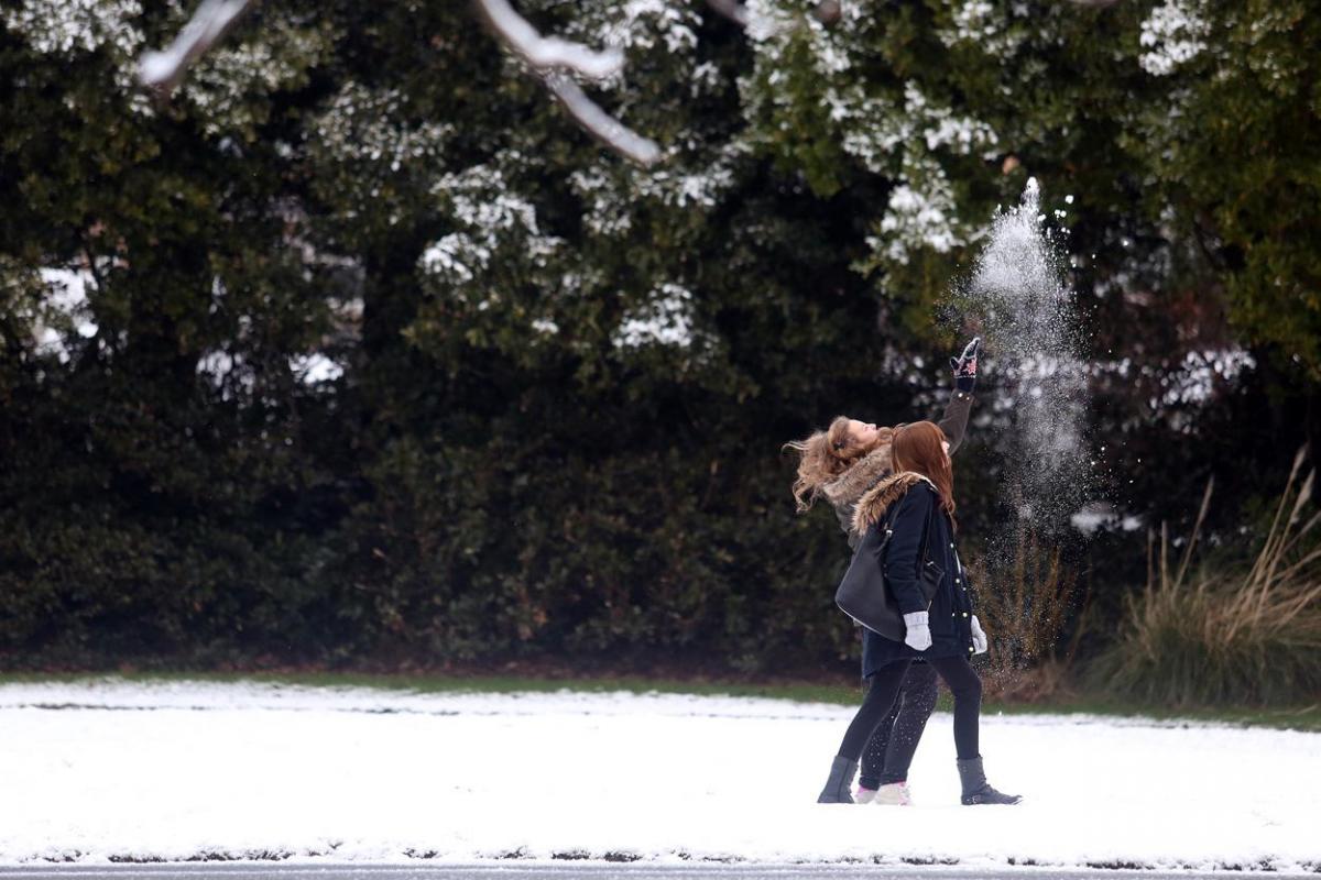 Pictures of snow taken on 3 February, 2015. Pictures by Sally Adams, Bournemouth Daily Echo. 
