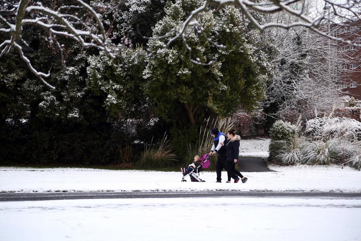 Pictures of snow taken on 3 February, 2015. Pictures by Sally Adams, Bournemouth Daily Echo. 