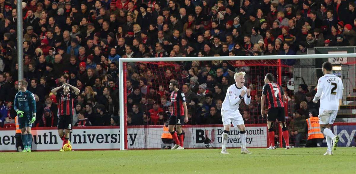 All our pictures of AFC Bournemouth v Derby on Tuesday 10th February, 2015. Pictures by Richard Crease. 