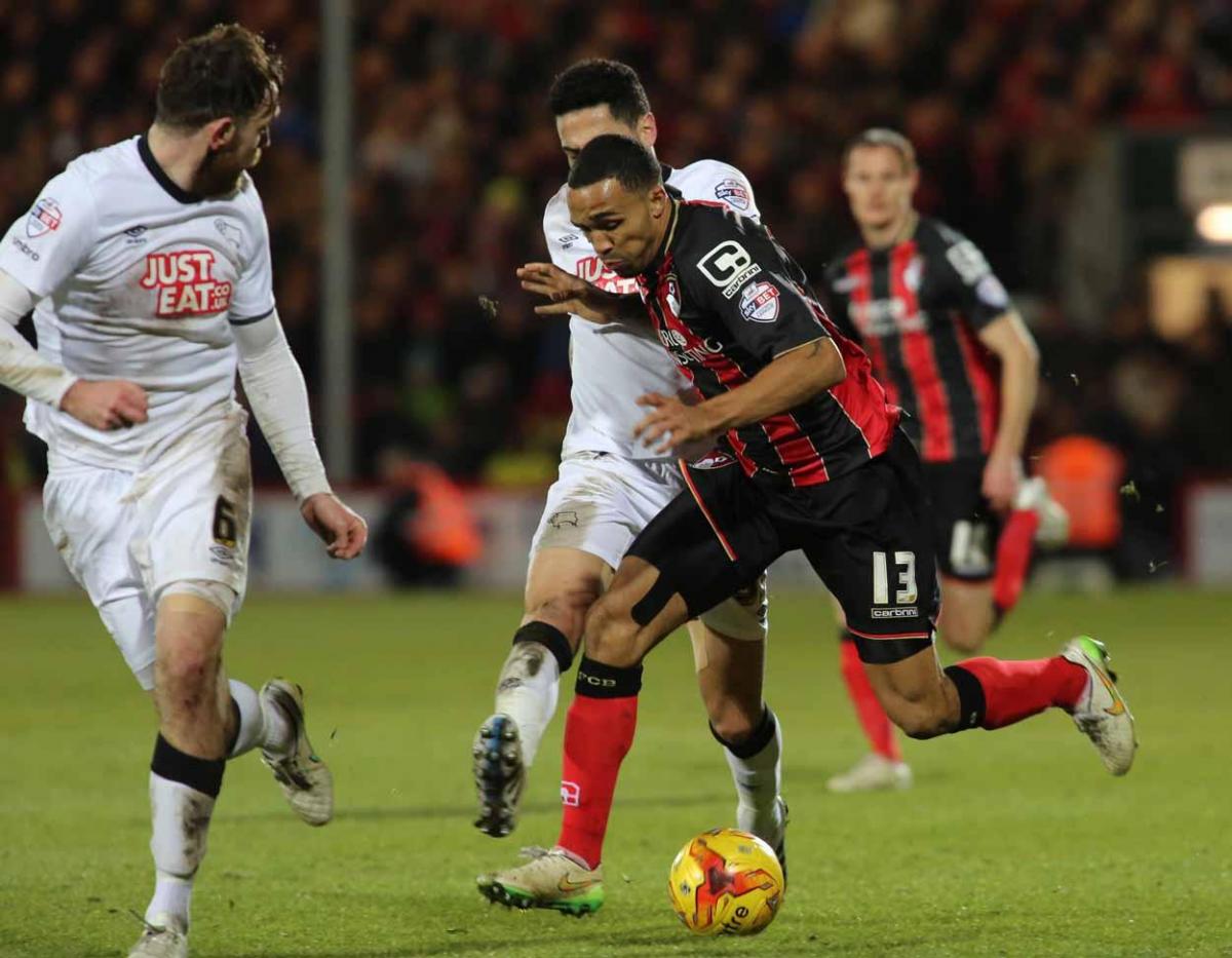 All our pictures of AFC Bournemouth v Derby on Tuesday 10th February, 2015. Pictures by Richard Crease. 