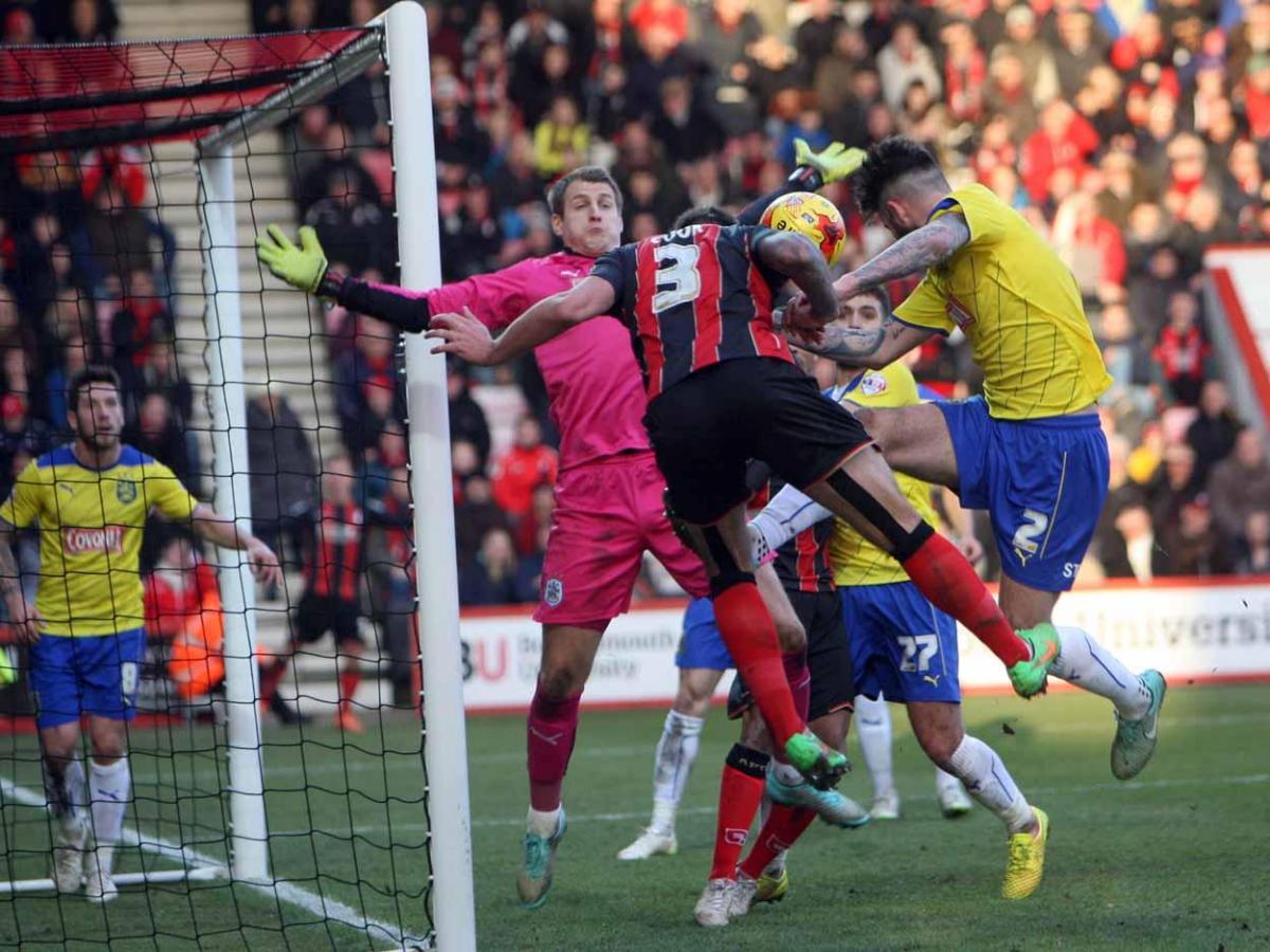 Hudderfield v AFC Bournemouth on Saturday, 14th February 2015. Picture by Richard Crease. 