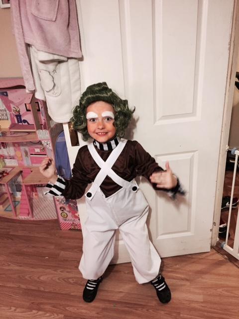 Lily as an Oompa Loompa from Charlie and the Chocolate Factory